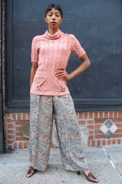1970's Coral Turtleneck Sweater - SOLD