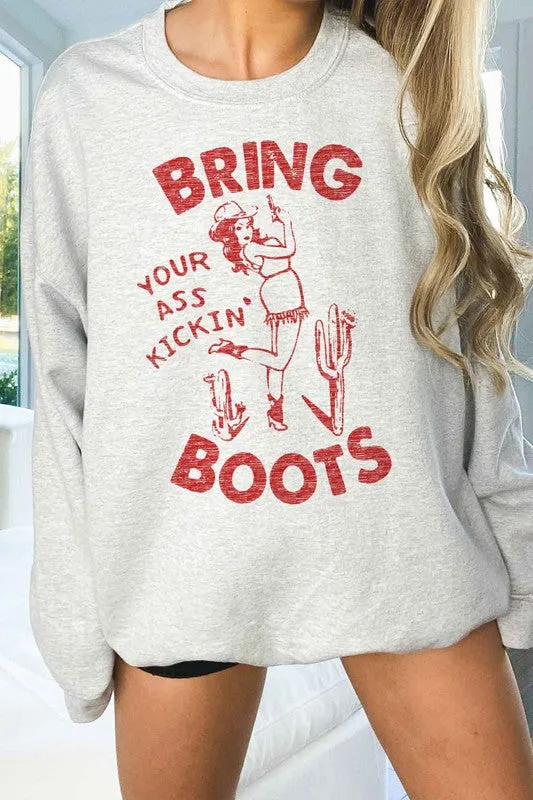 A Kicking Boots {oversized sweatshirt}