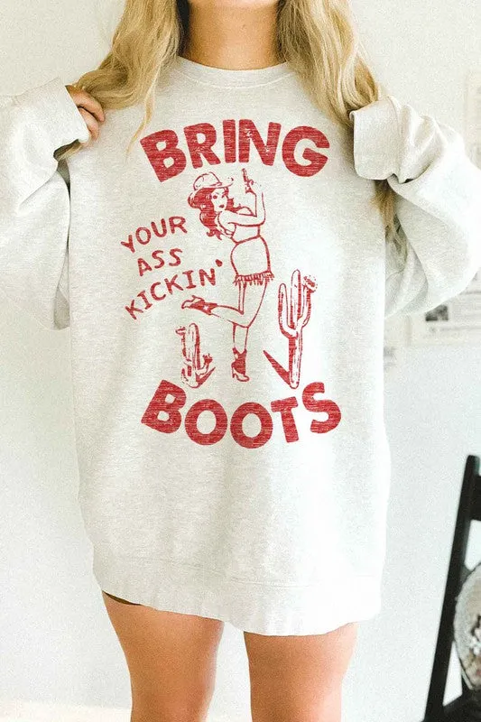 A Kicking Boots {oversized sweatshirt}