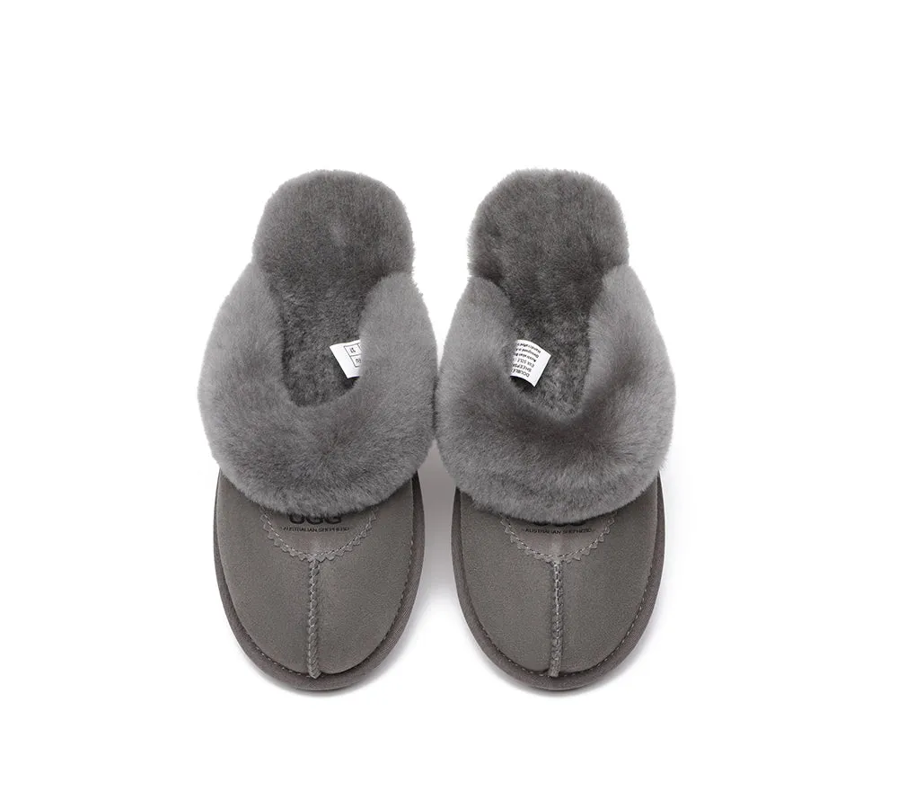 Australian Shepherd® UGG Slippers Double Face Sheepskin Unisex Waffle Scuff