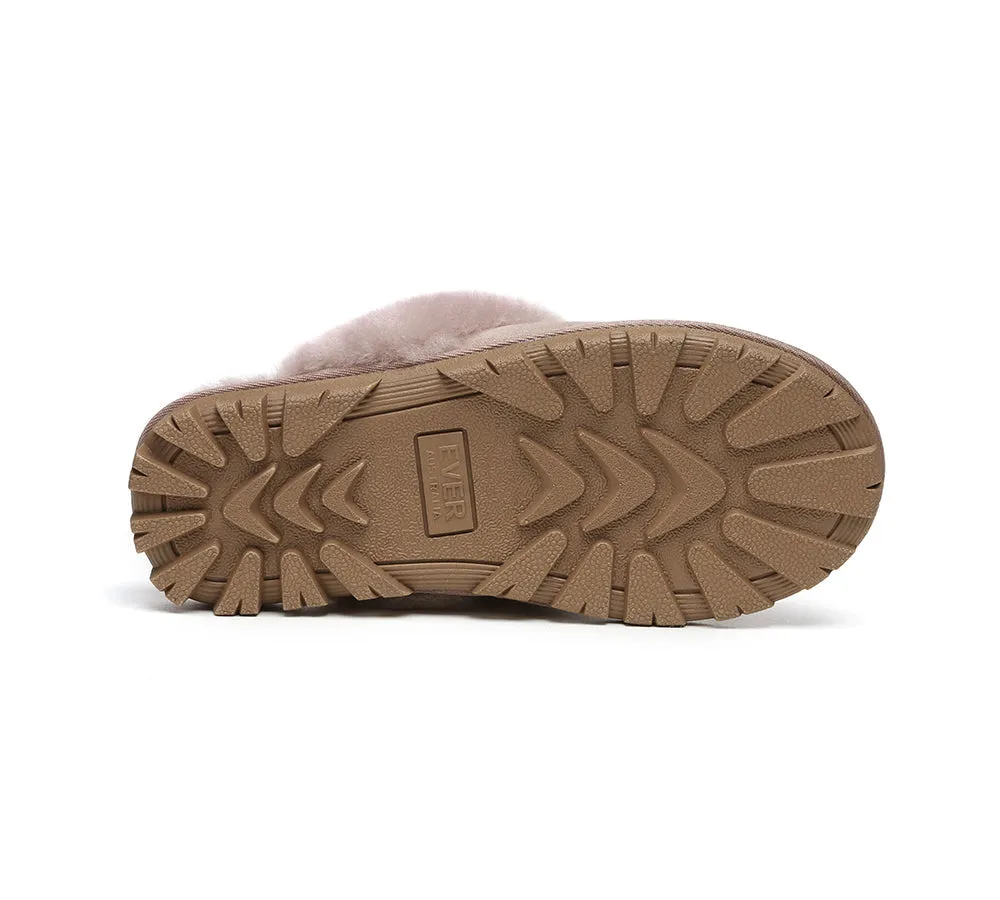 Australian Shepherd® UGG Slippers Double Face Sheepskin Unisex Waffle Scuff