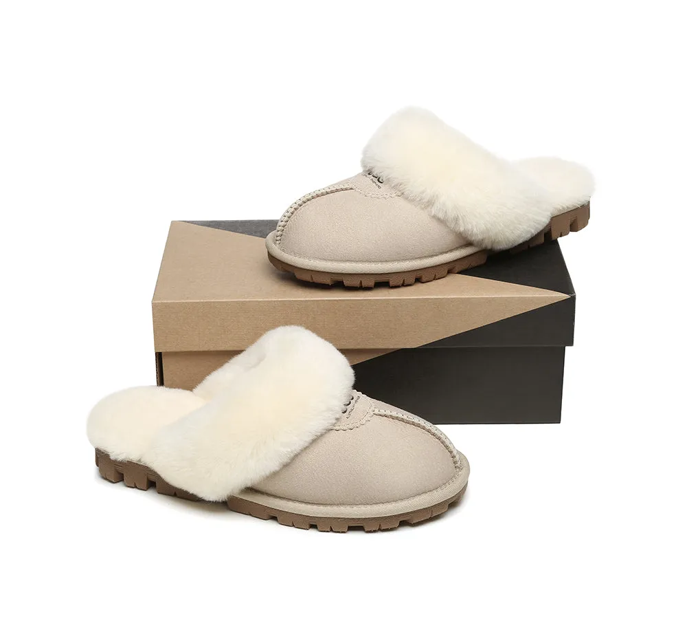 Australian Shepherd® UGG Slippers Double Face Sheepskin Unisex Waffle Scuff