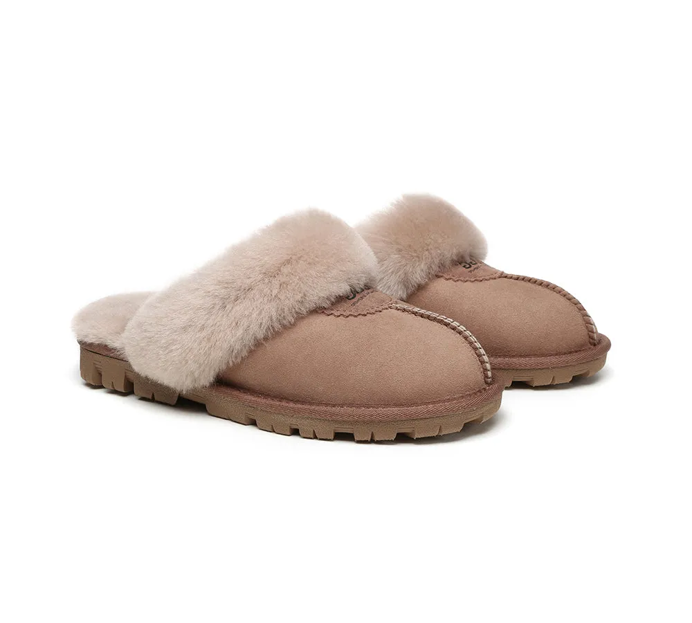 Australian Shepherd® UGG Slippers Double Face Sheepskin Unisex Waffle Scuff