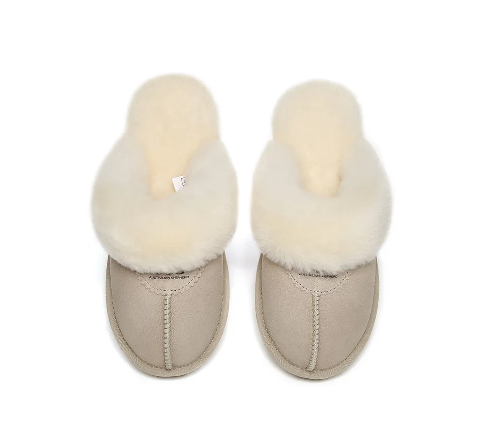 Australian Shepherd® UGG Slippers Double Face Sheepskin Unisex Waffle Scuff
