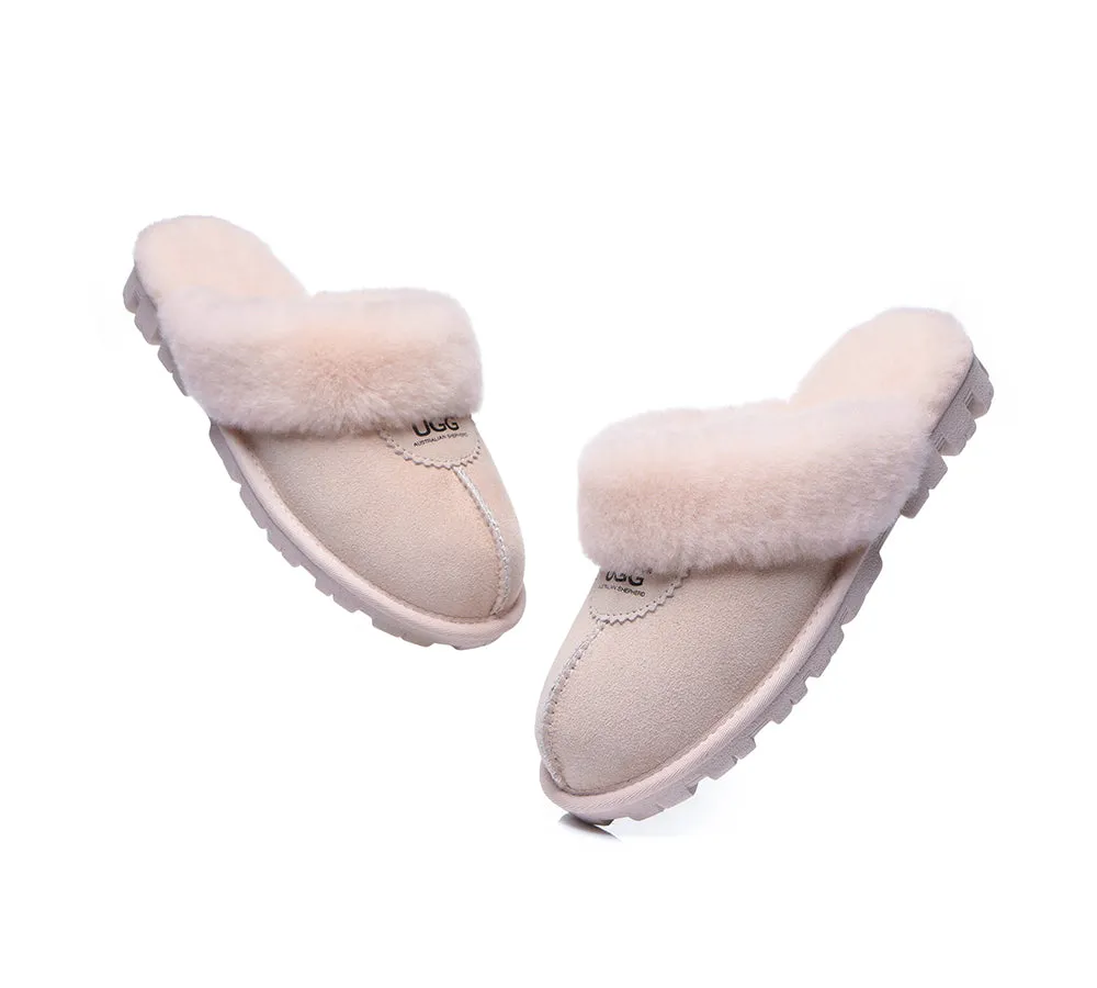 Australian Shepherd® UGG Slippers Double Face Sheepskin Unisex Waffle Scuff