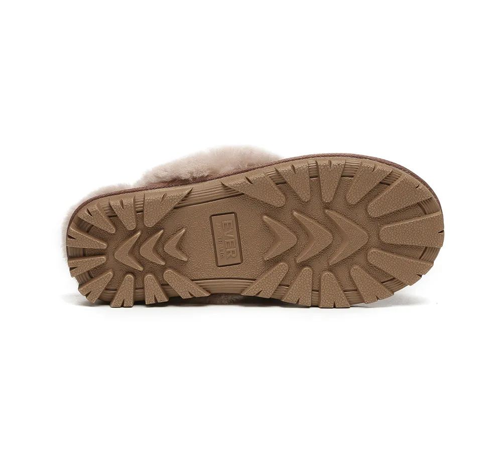 Australian Shepherd® UGG Slippers Double Face Sheepskin Unisex Waffle Scuff