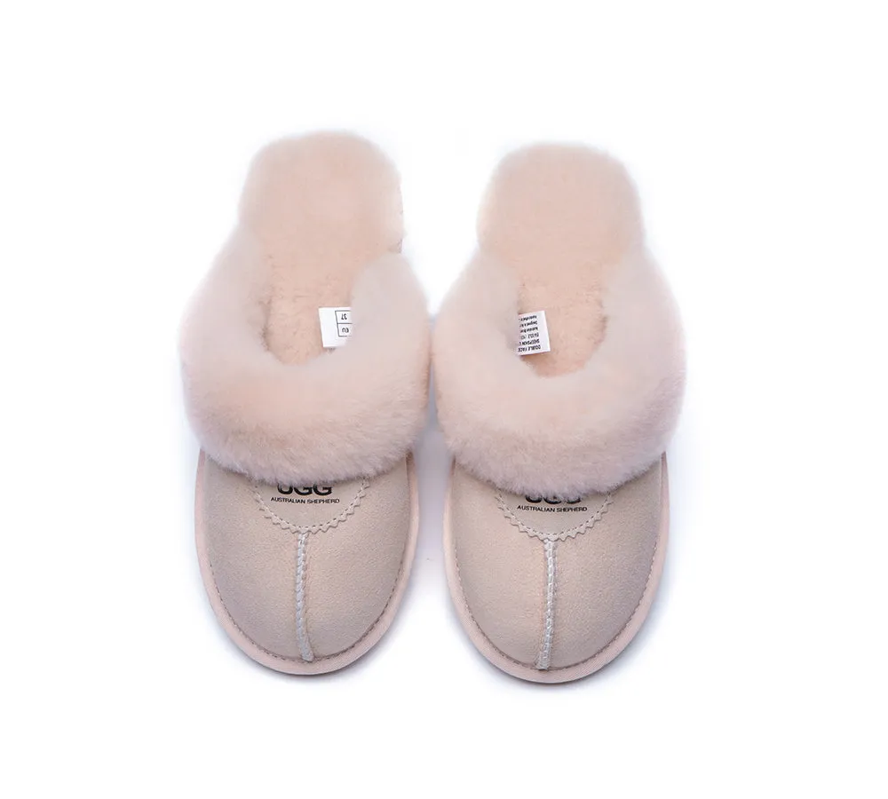 Australian Shepherd® UGG Slippers Double Face Sheepskin Unisex Waffle Scuff