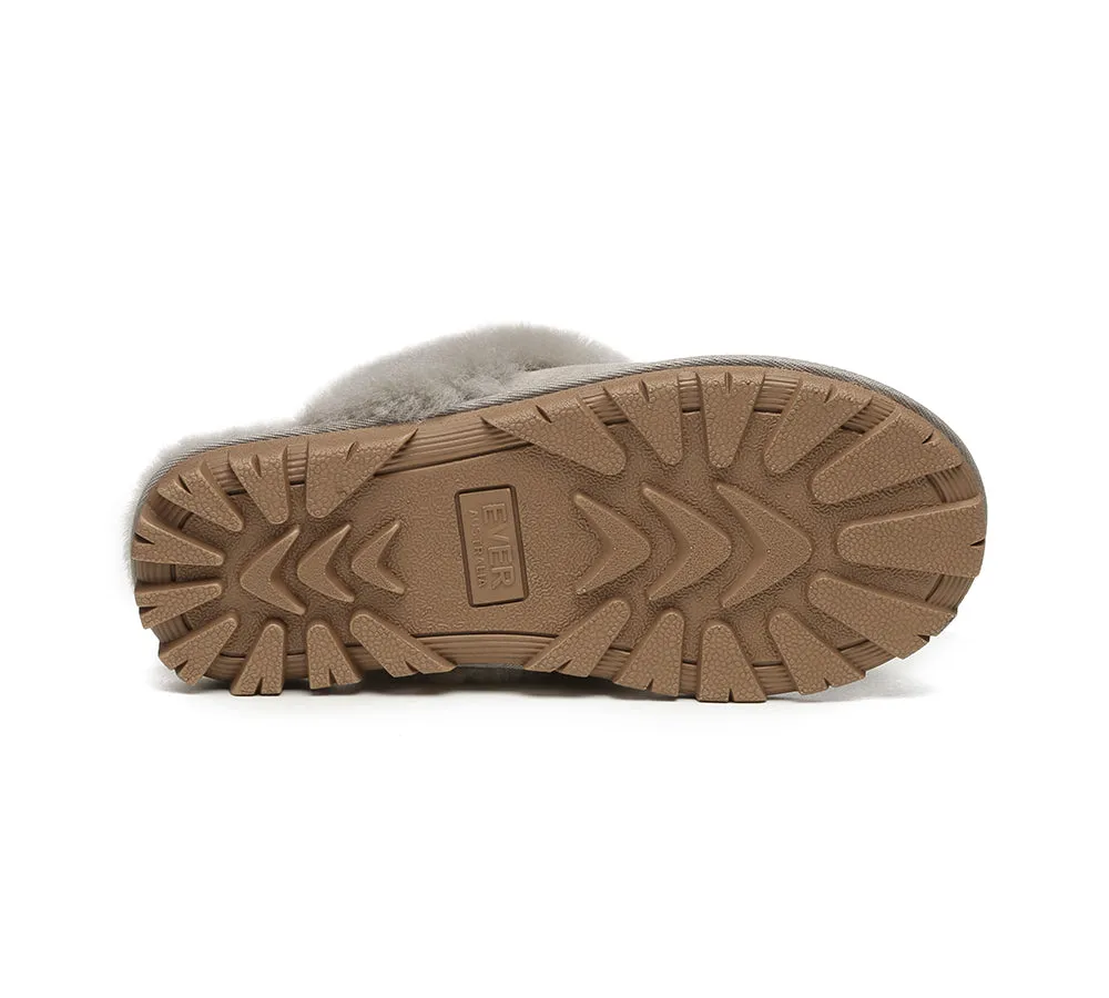 Australian Shepherd® UGG Slippers Double Face Sheepskin Unisex Waffle Scuff