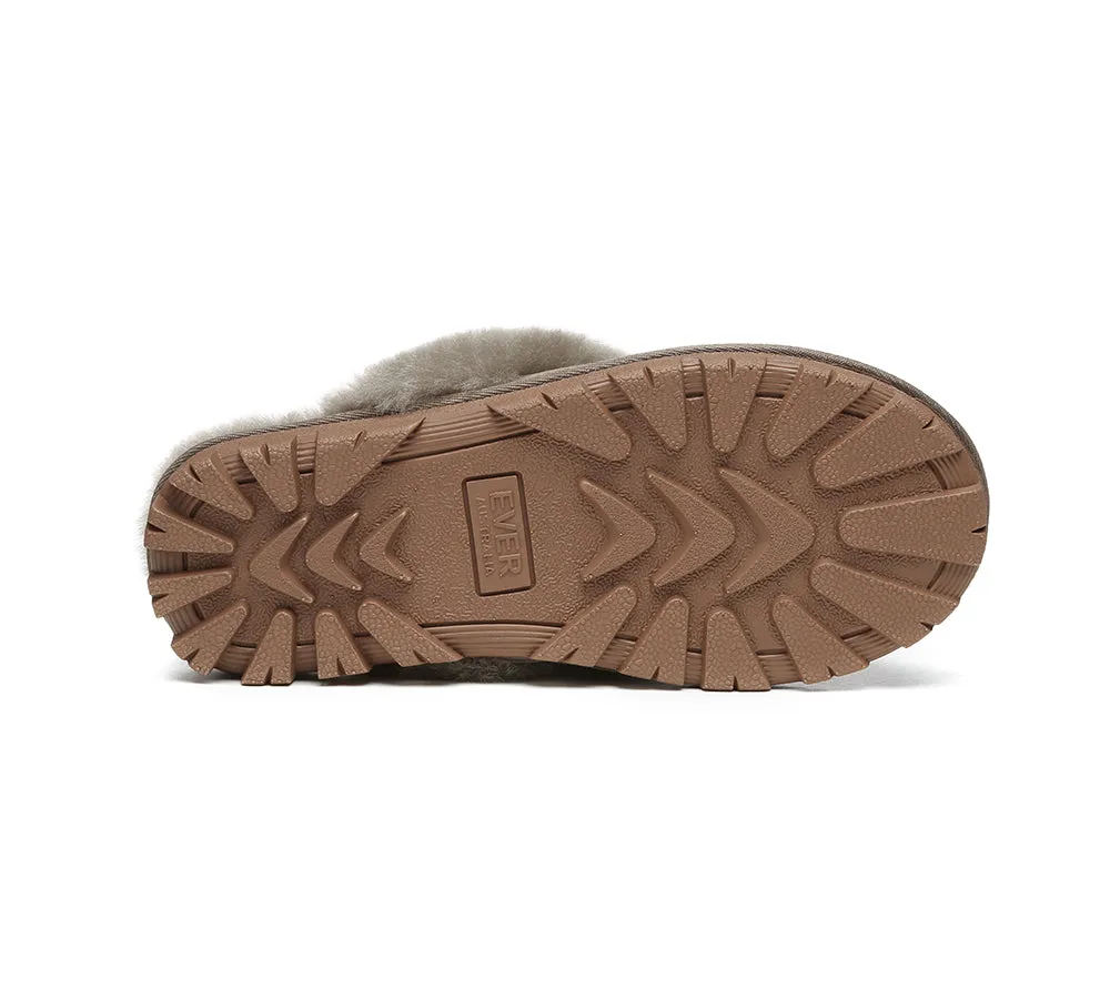 Australian Shepherd® UGG Slippers Double Face Sheepskin Unisex Waffle Scuff