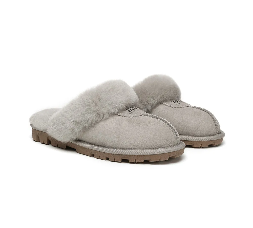 Australian Shepherd® UGG Slippers Double Face Sheepskin Unisex Waffle Scuff