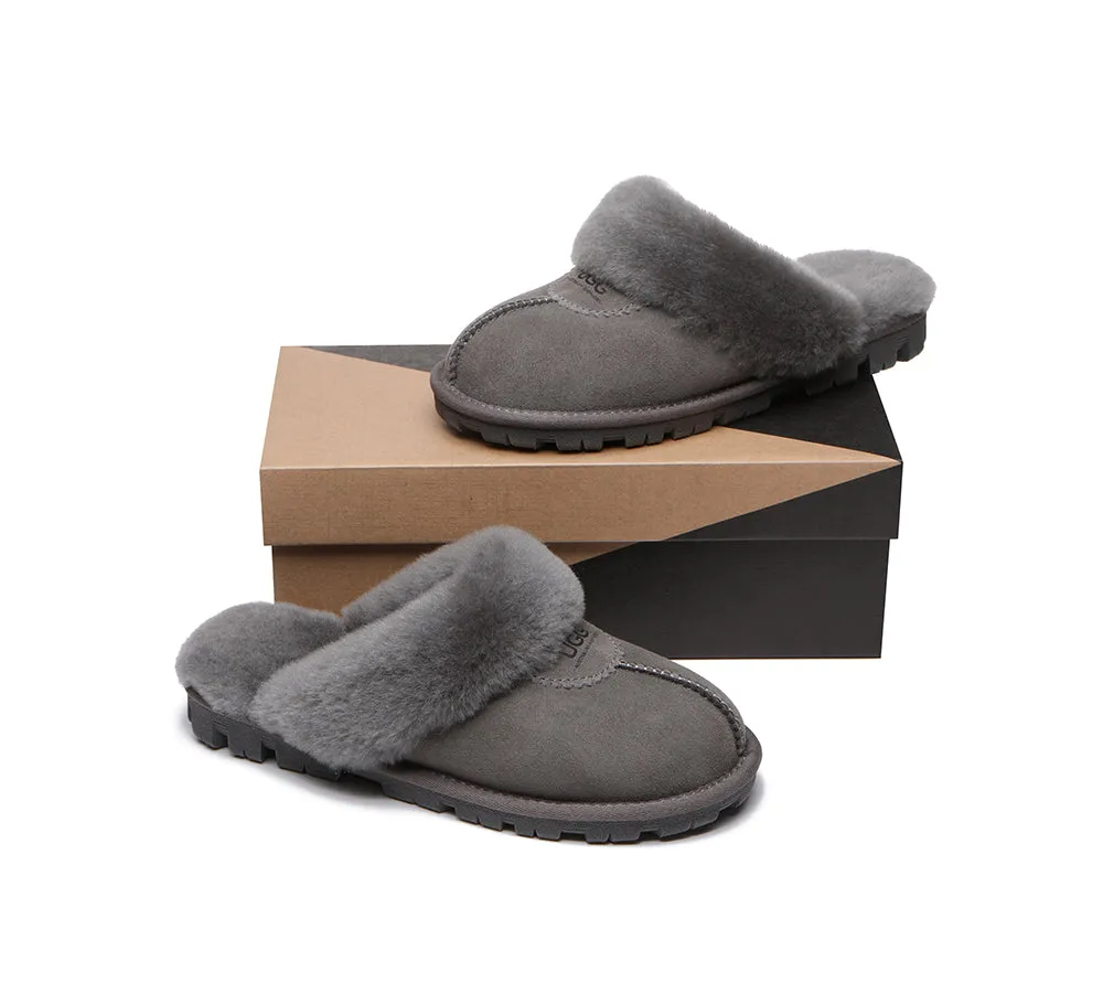 Australian Shepherd® UGG Slippers Double Face Sheepskin Unisex Waffle Scuff