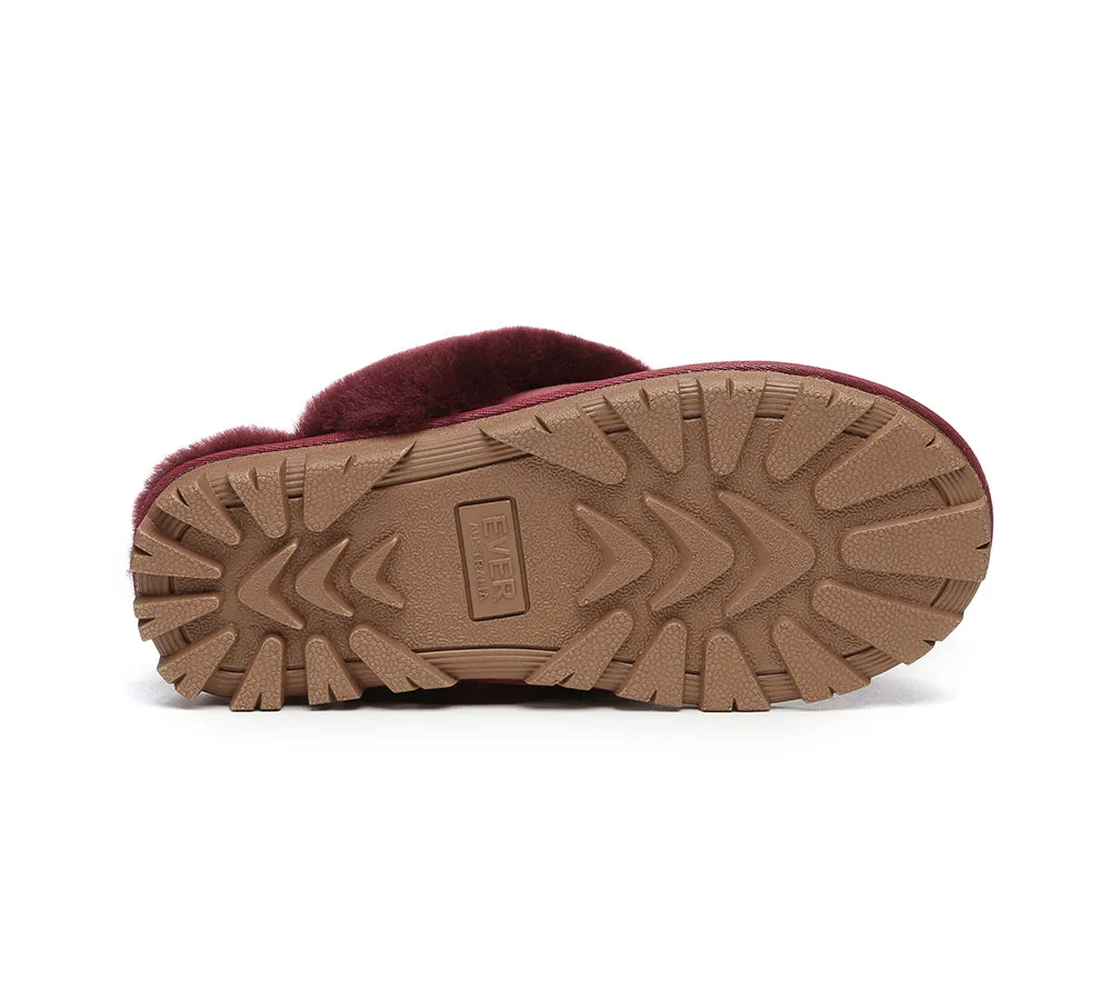 Australian Shepherd® UGG Slippers Double Face Sheepskin Unisex Waffle Scuff