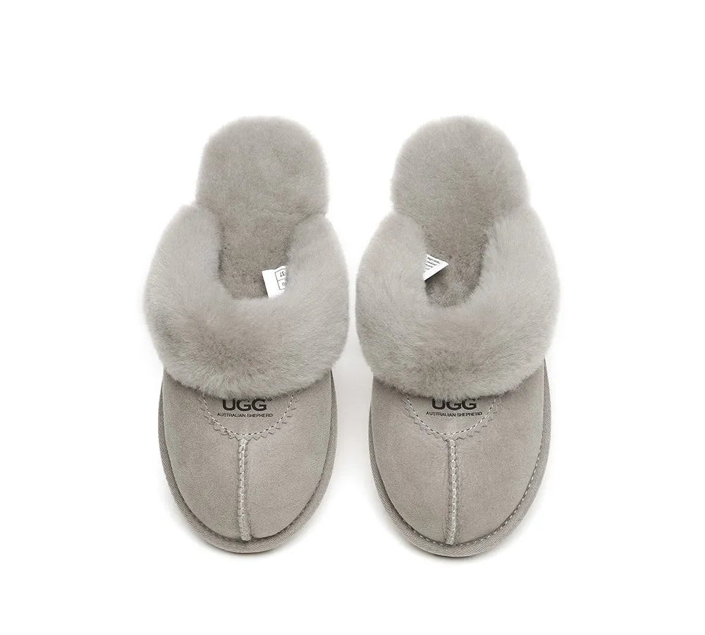 Australian Shepherd® UGG Slippers Double Face Sheepskin Unisex Waffle Scuff