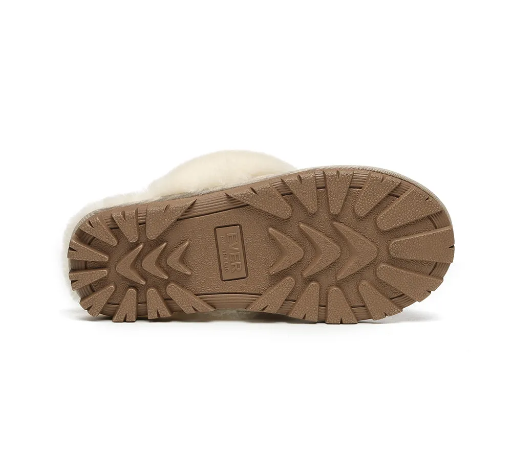 Australian Shepherd® UGG Slippers Double Face Sheepskin Unisex Waffle Scuff