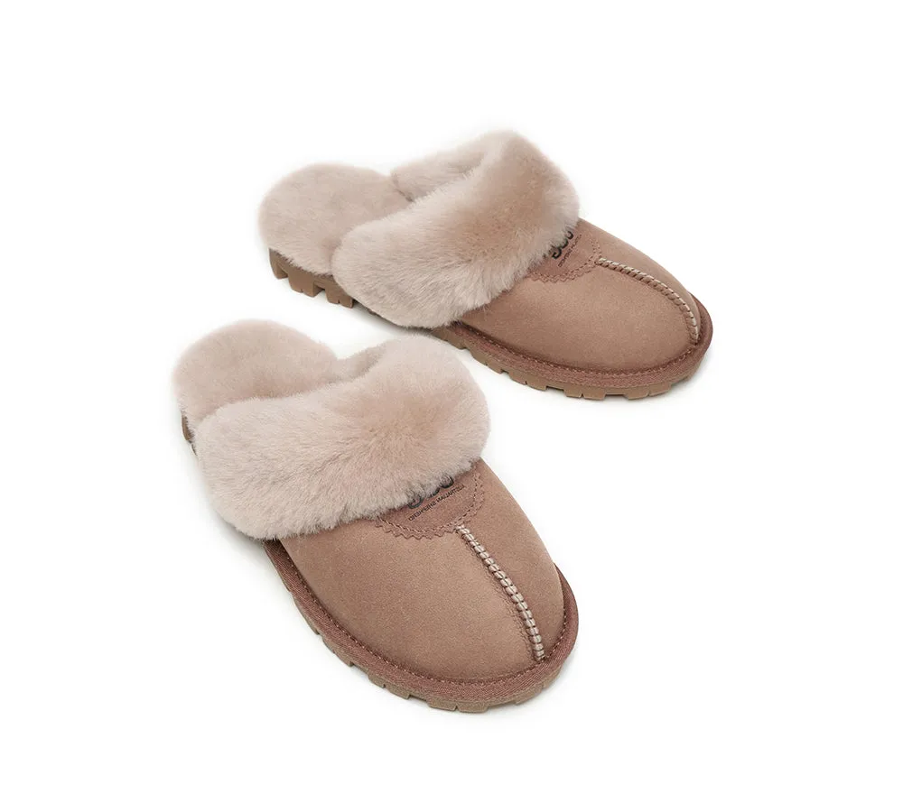 Australian Shepherd® UGG Slippers Double Face Sheepskin Unisex Waffle Scuff
