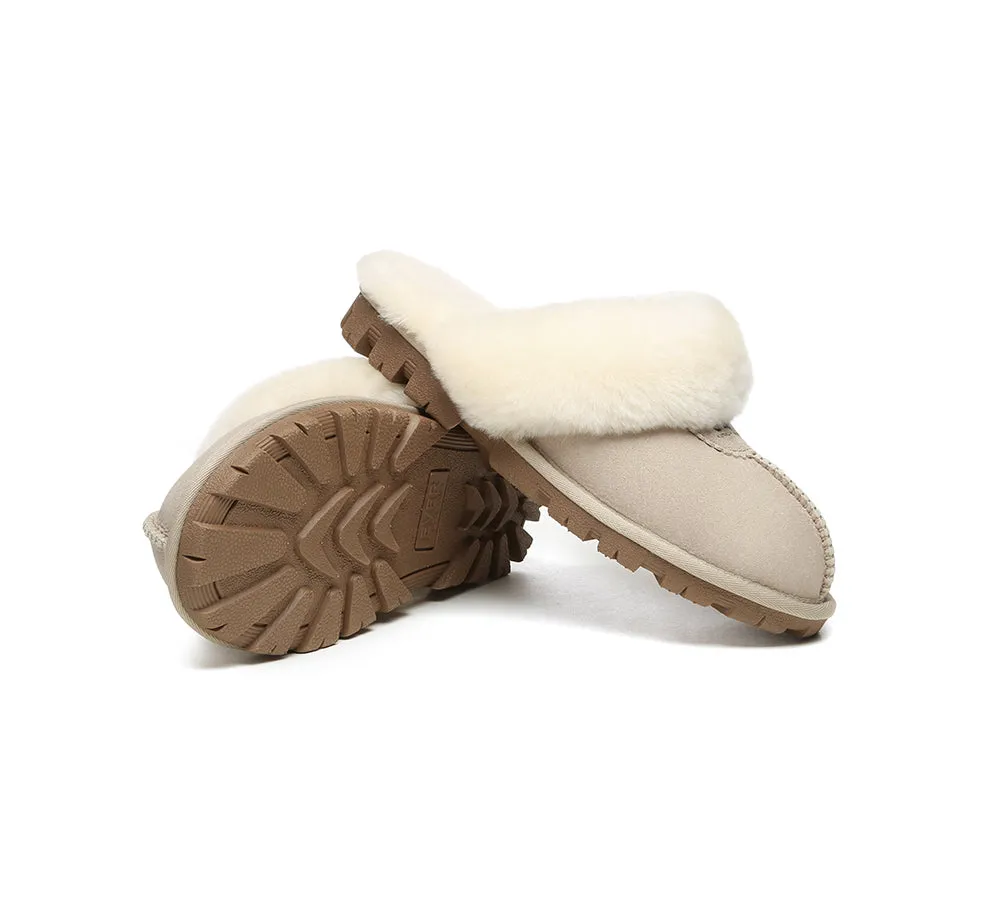 Australian Shepherd® UGG Slippers Double Face Sheepskin Unisex Waffle Scuff