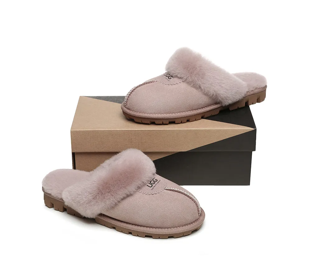Australian Shepherd® UGG Slippers Double Face Sheepskin Unisex Waffle Scuff