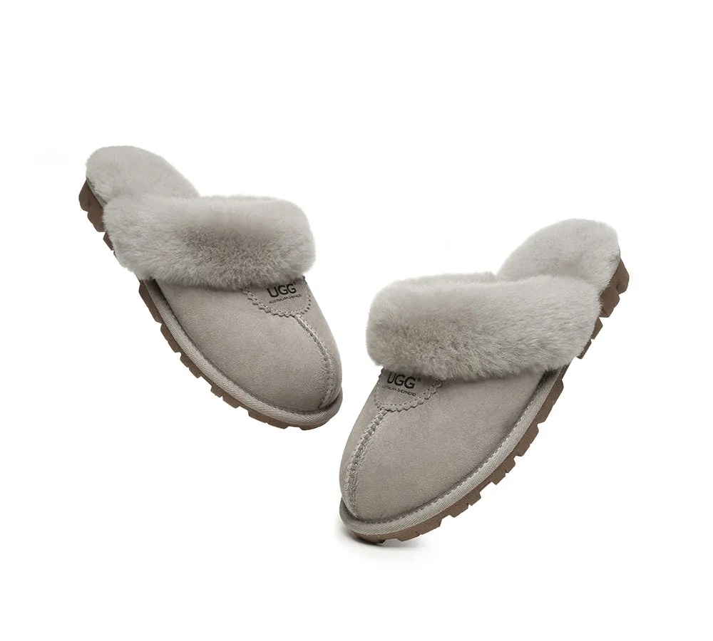 Australian Shepherd® UGG Slippers Double Face Sheepskin Unisex Waffle Scuff