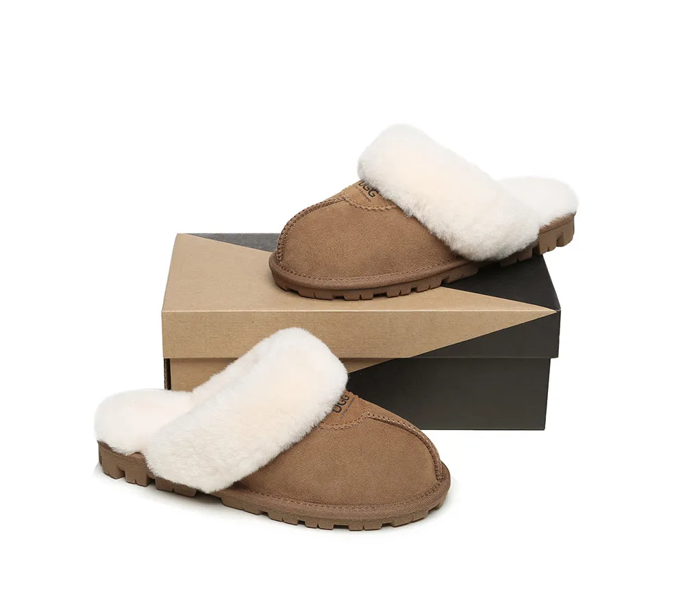Australian Shepherd® UGG Slippers Double Face Sheepskin Unisex Waffle Scuff