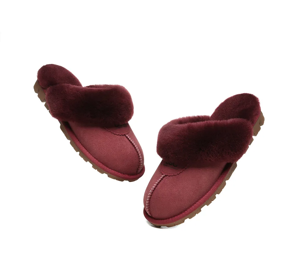 Australian Shepherd® UGG Slippers Double Face Sheepskin Unisex Waffle Scuff