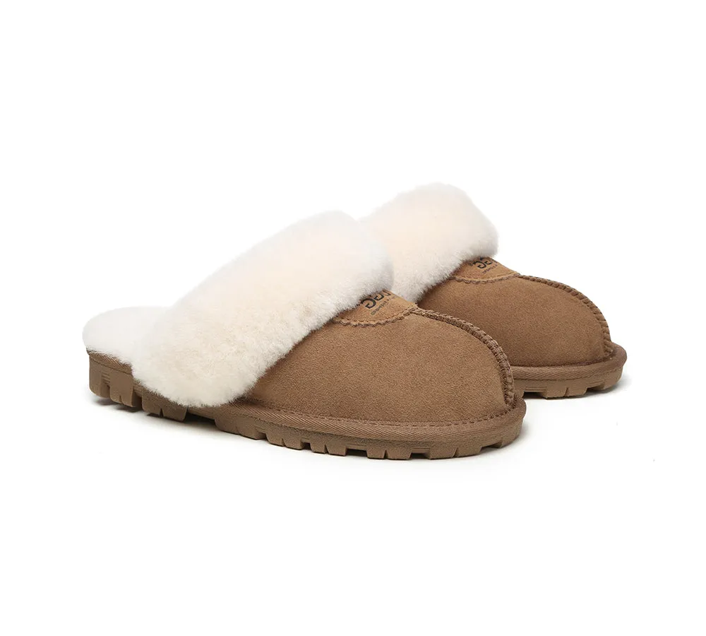 Australian Shepherd® UGG Slippers Double Face Sheepskin Unisex Waffle Scuff