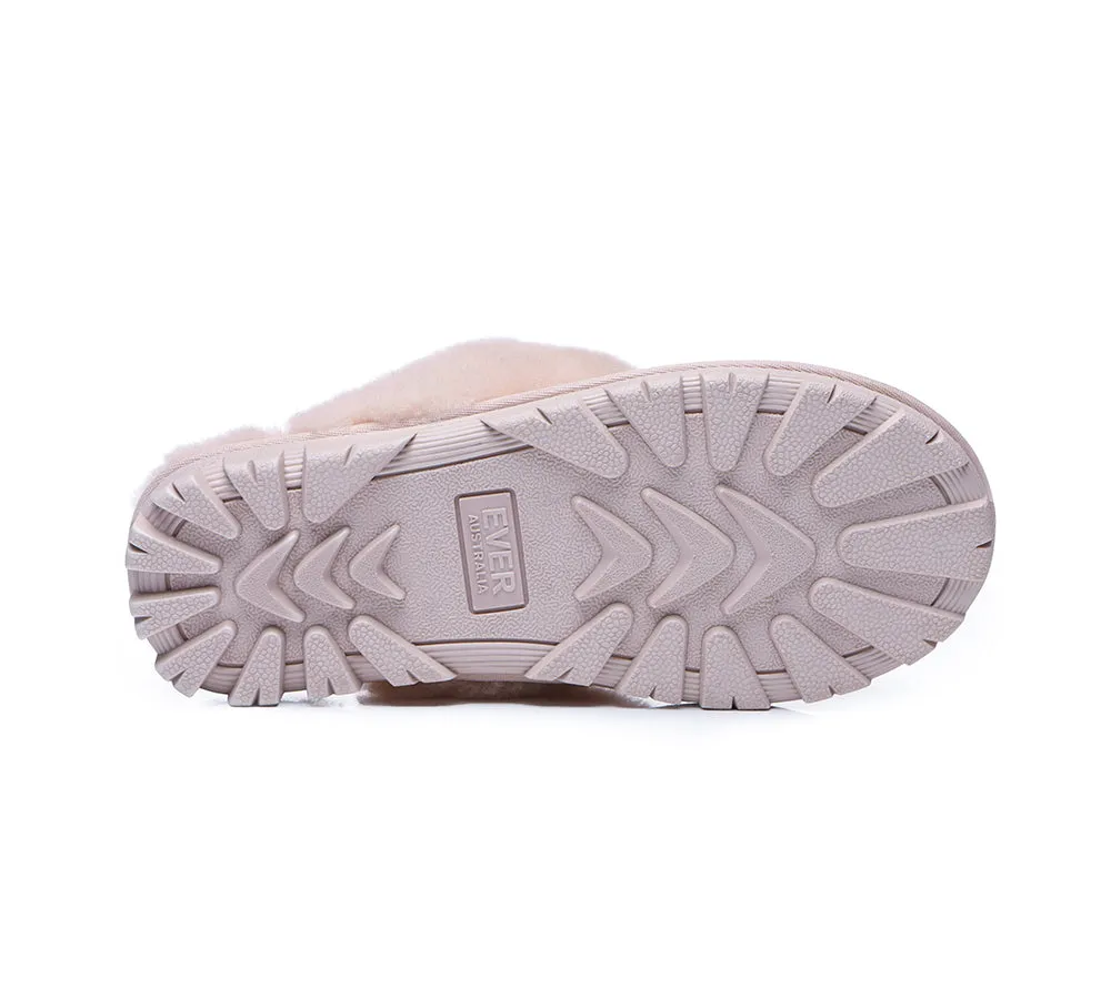 Australian Shepherd® UGG Slippers Double Face Sheepskin Unisex Waffle Scuff