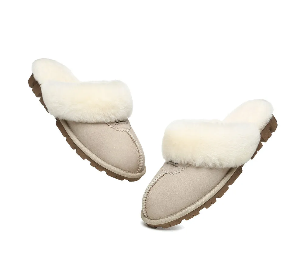 Australian Shepherd® UGG Slippers Double Face Sheepskin Unisex Waffle Scuff