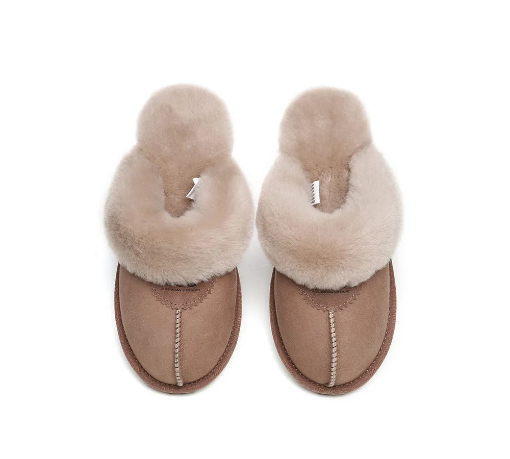 Australian Shepherd® UGG Slippers Double Face Sheepskin Unisex Waffle Scuff