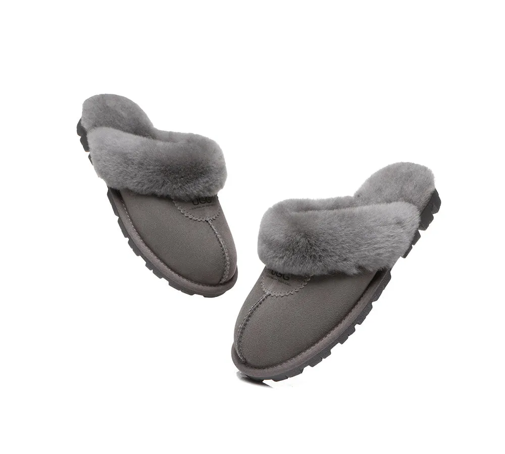 Australian Shepherd® UGG Slippers Double Face Sheepskin Unisex Waffle Scuff