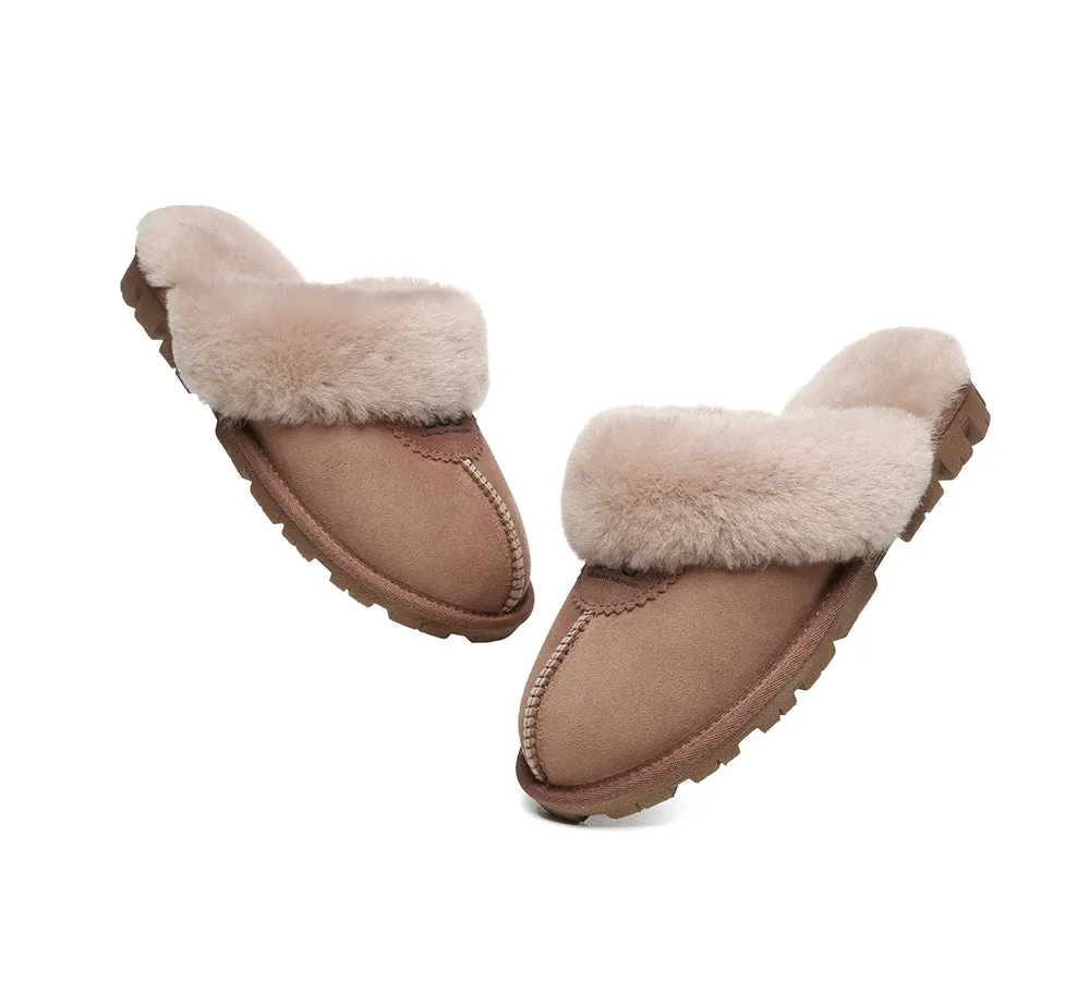 Australian Shepherd® UGG Slippers Double Face Sheepskin Unisex Waffle Scuff