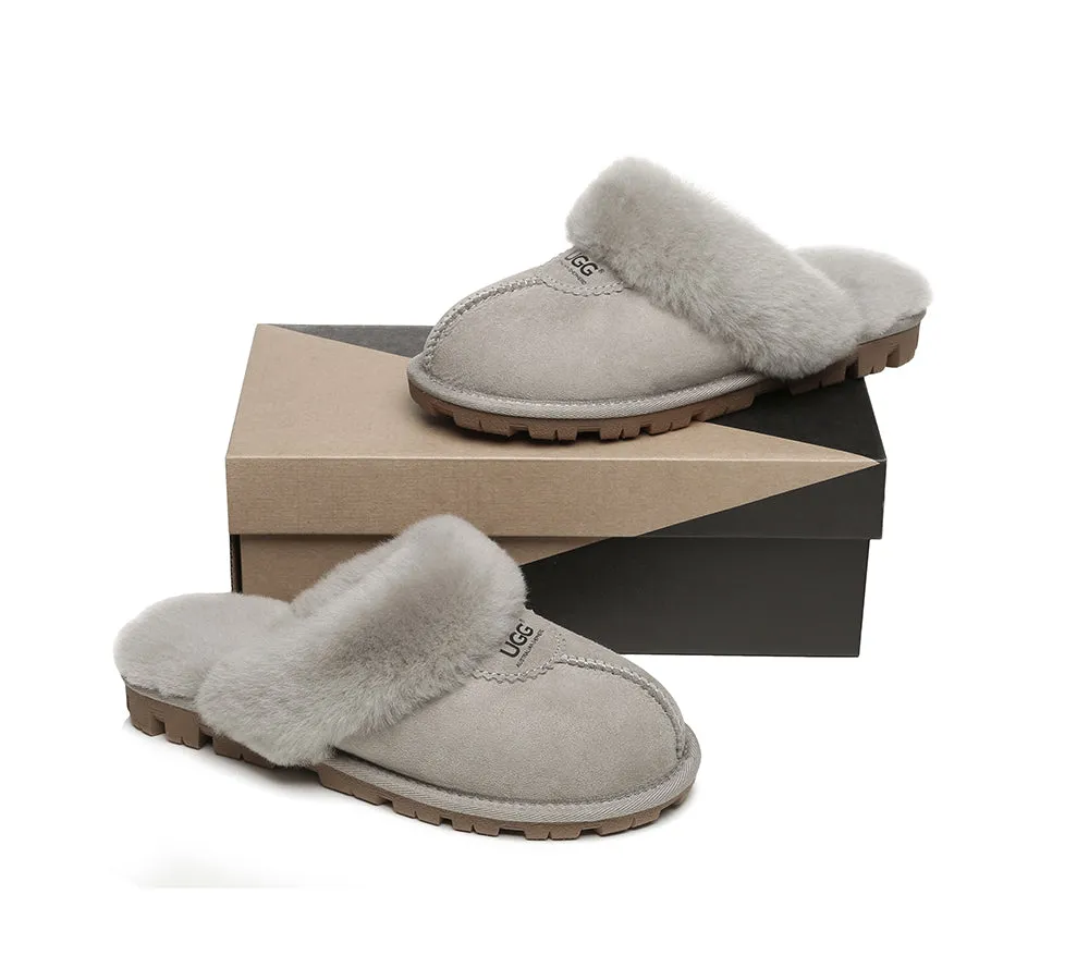 Australian Shepherd® UGG Slippers Double Face Sheepskin Unisex Waffle Scuff