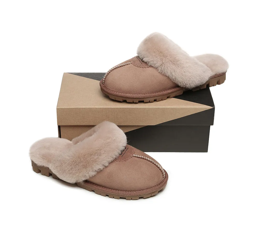 Australian Shepherd® UGG Slippers Double Face Sheepskin Unisex Waffle Scuff