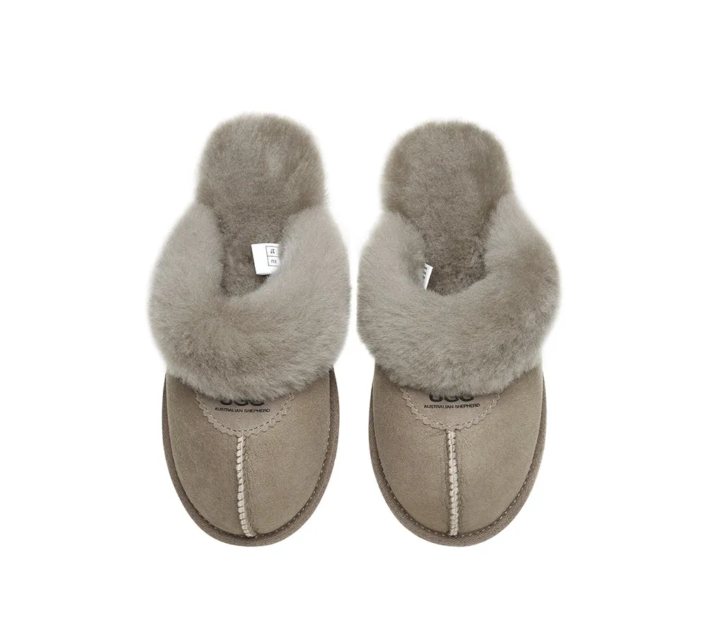 Australian Shepherd® UGG Slippers Double Face Sheepskin Unisex Waffle Scuff