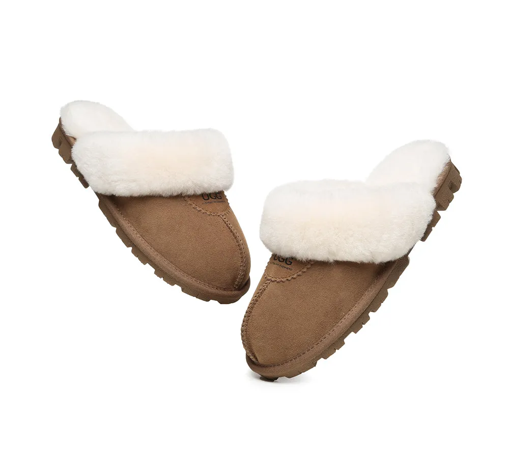 Australian Shepherd® UGG Slippers Double Face Sheepskin Unisex Waffle Scuff