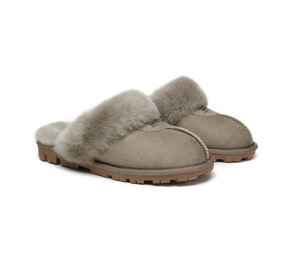 Australian Shepherd® UGG Slippers Double Face Sheepskin Unisex Waffle Scuff