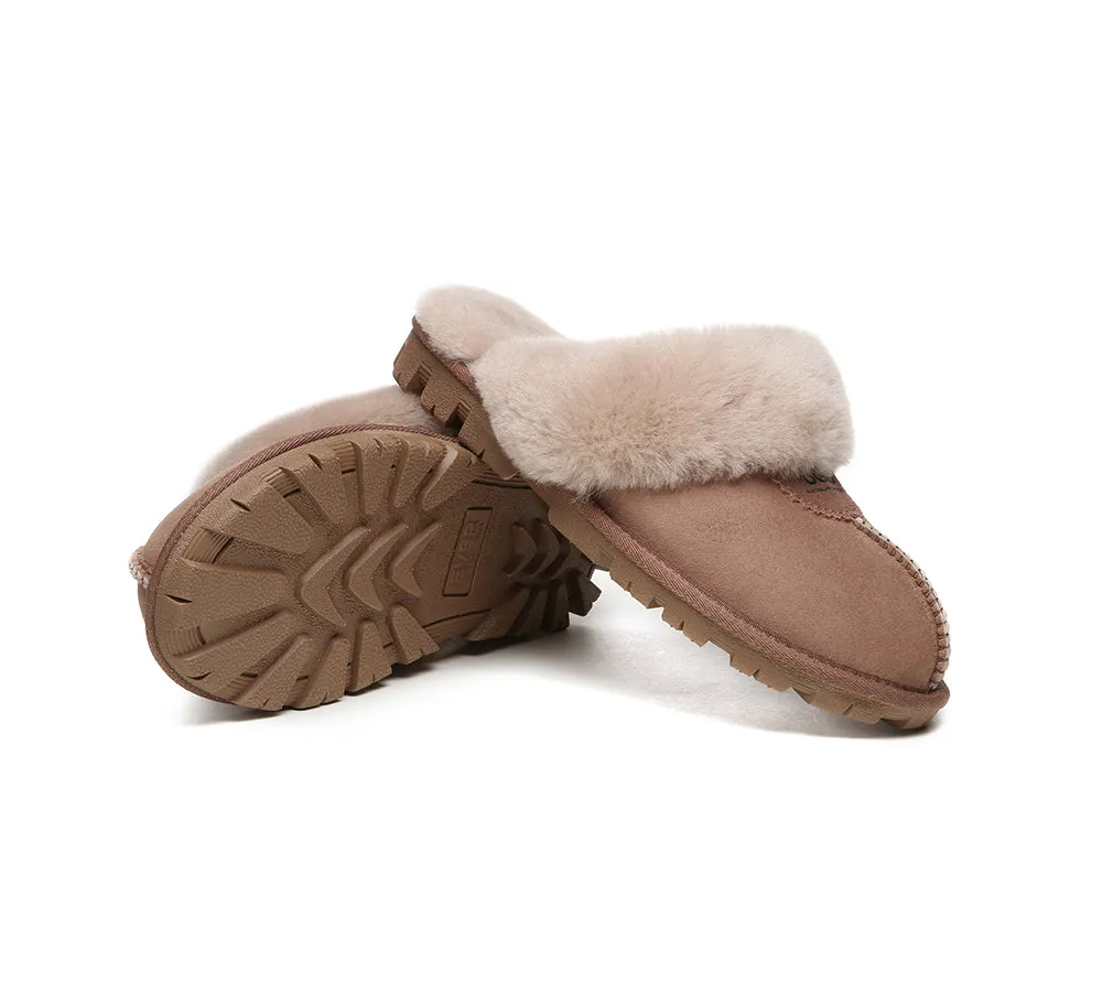 Australian Shepherd® UGG Slippers Double Face Sheepskin Unisex Waffle Scuff
