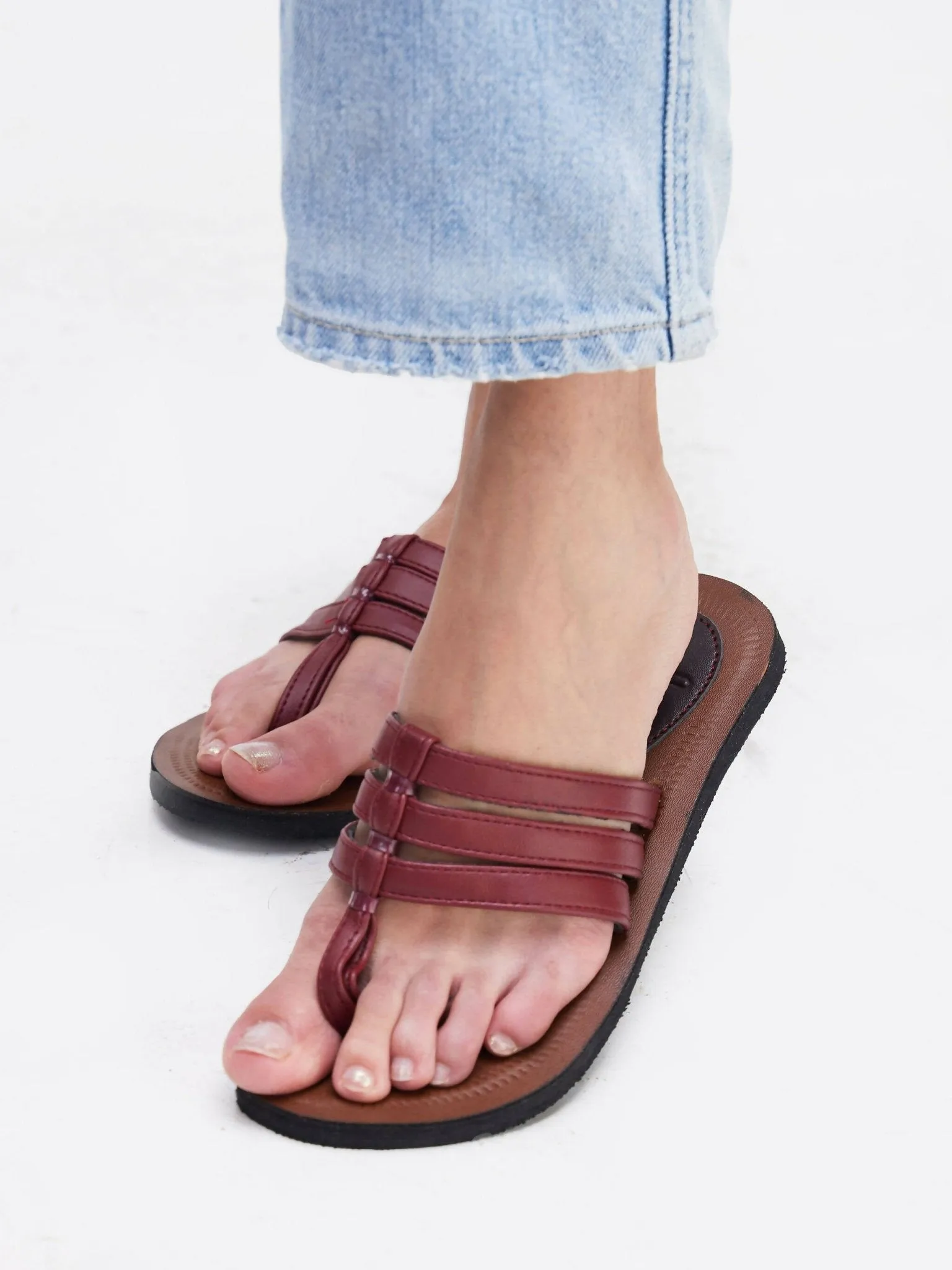 Biba Trends Collections Maroon Sandals - Maroon / Brown
