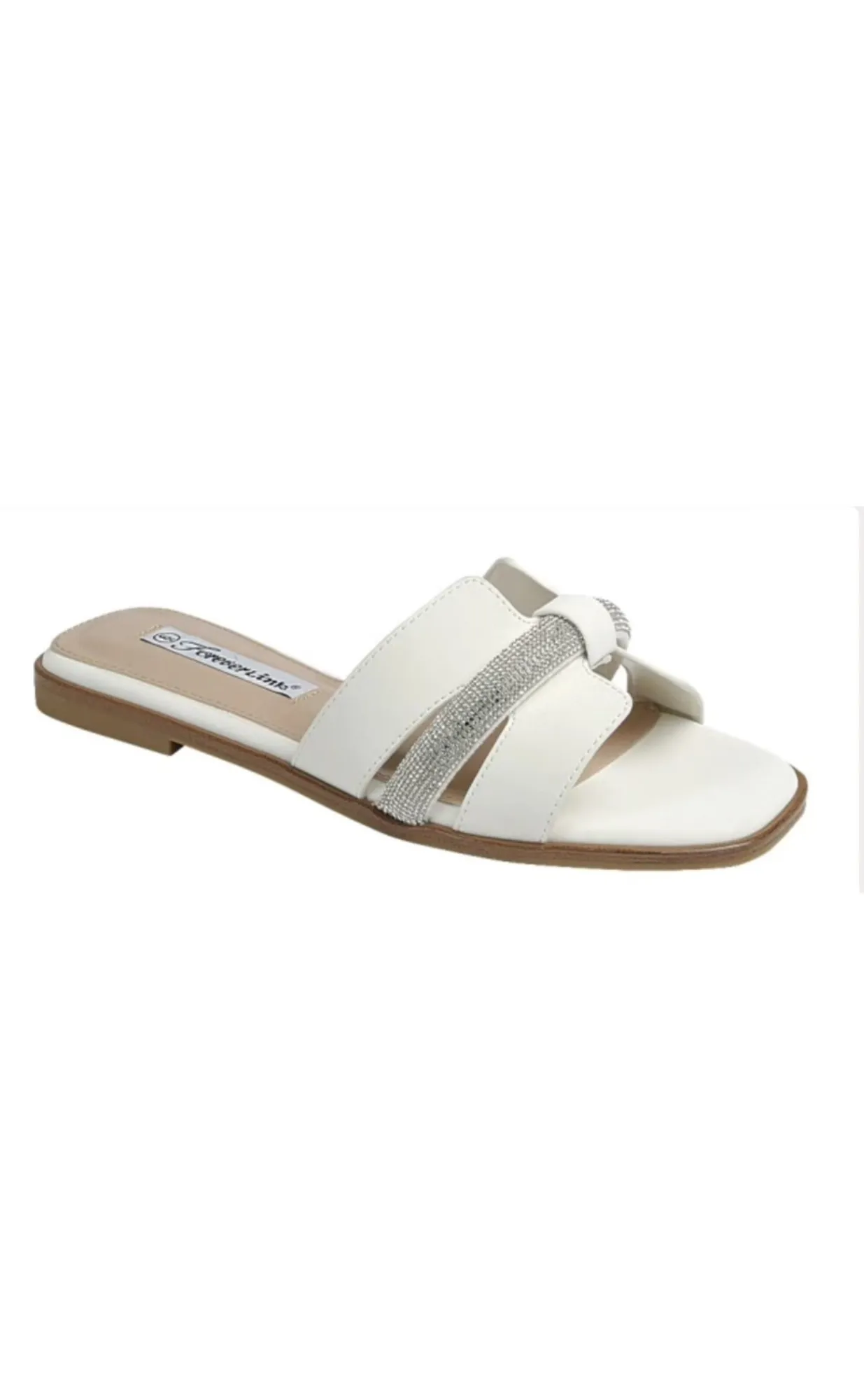 Bilbao - Wide Friendly Embellished Slip On Sandals