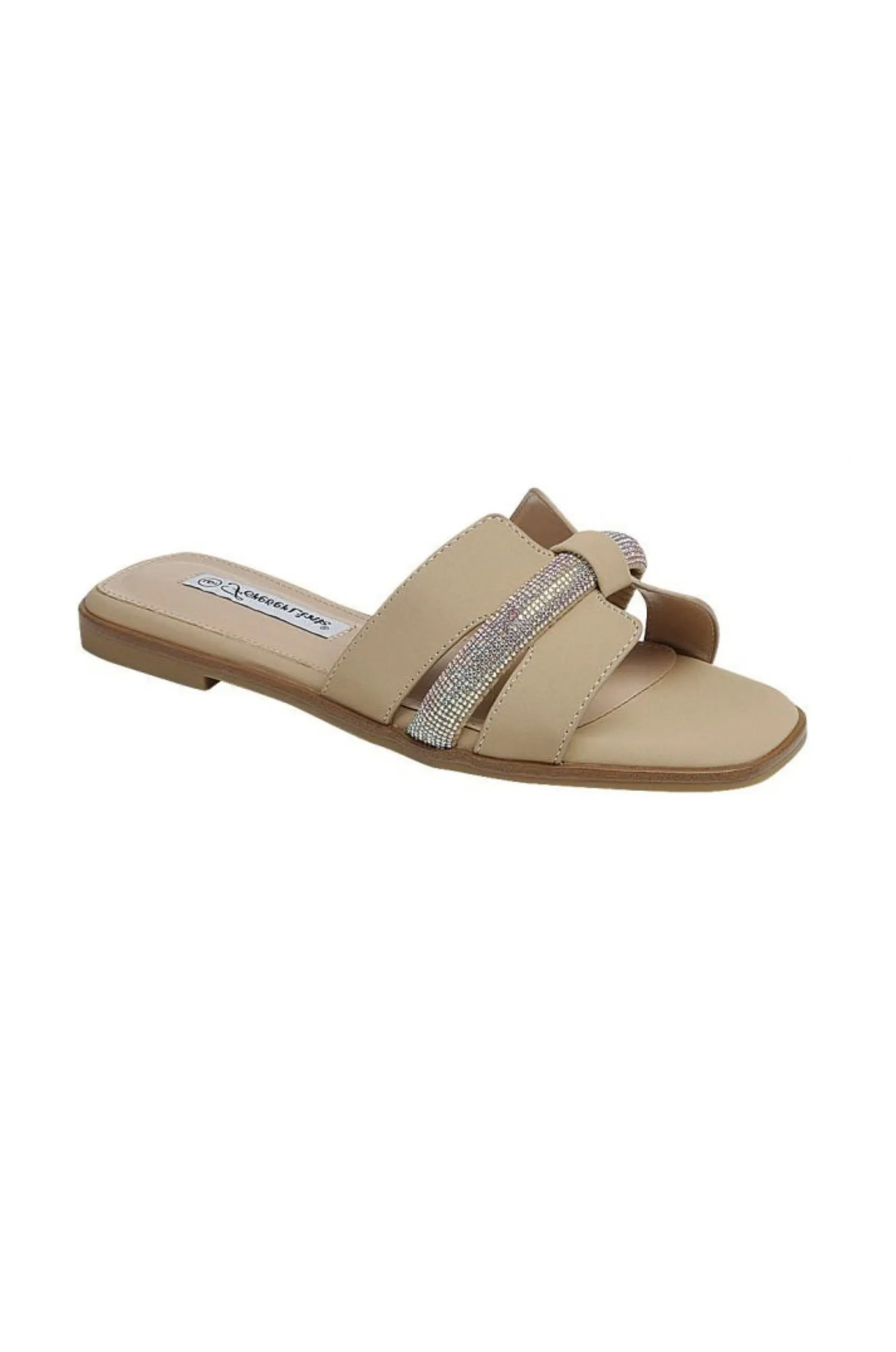 Bilbao - Wide Friendly Embellished Slip On Sandals
