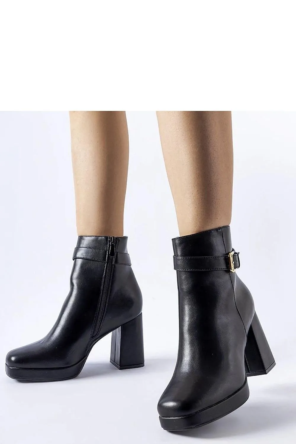 Black insulated classic suede ankle heel boots