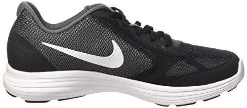 Boys' Nike Revolution 3 (GS) Running Shoe Dark Grey/White-Black-Pure Platinum 4.5Y
