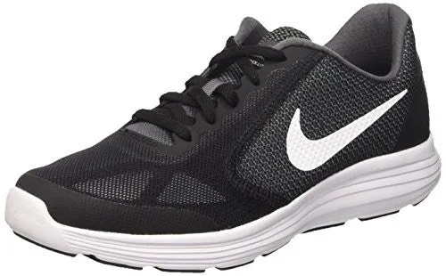 Boys' Nike Revolution 3 (GS) Running Shoe Dark Grey/White-Black-Pure Platinum 4.5Y
