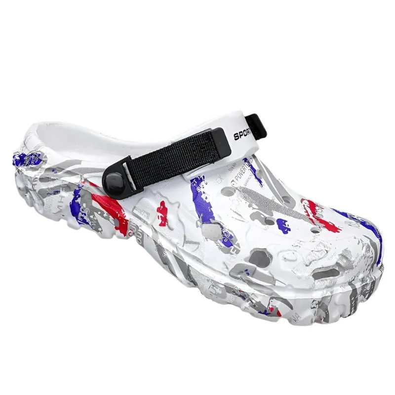 Camouflage Platform Slides for Men and Women Clogs Beach Sandals