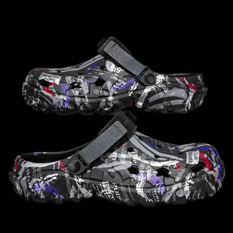 Camouflage Platform Slides for Men and Women Clogs Beach Sandals