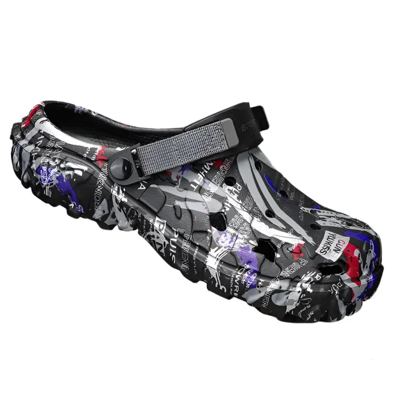 Camouflage Platform Slides for Men and Women Clogs Beach Sandals