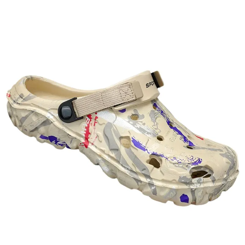 Camouflage Platform Slides for Men and Women Clogs Beach Sandals
