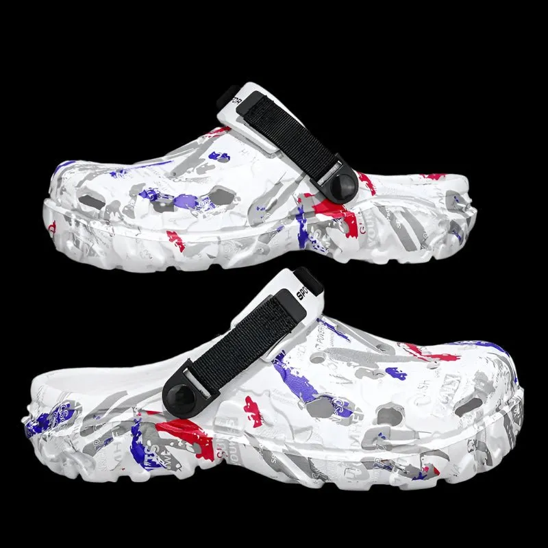 Camouflage Platform Slides for Men and Women Clogs Beach Sandals