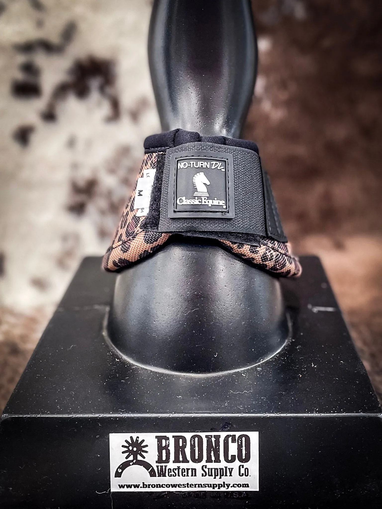 Classic Equine No-Turn Bell Boot - Cheetah