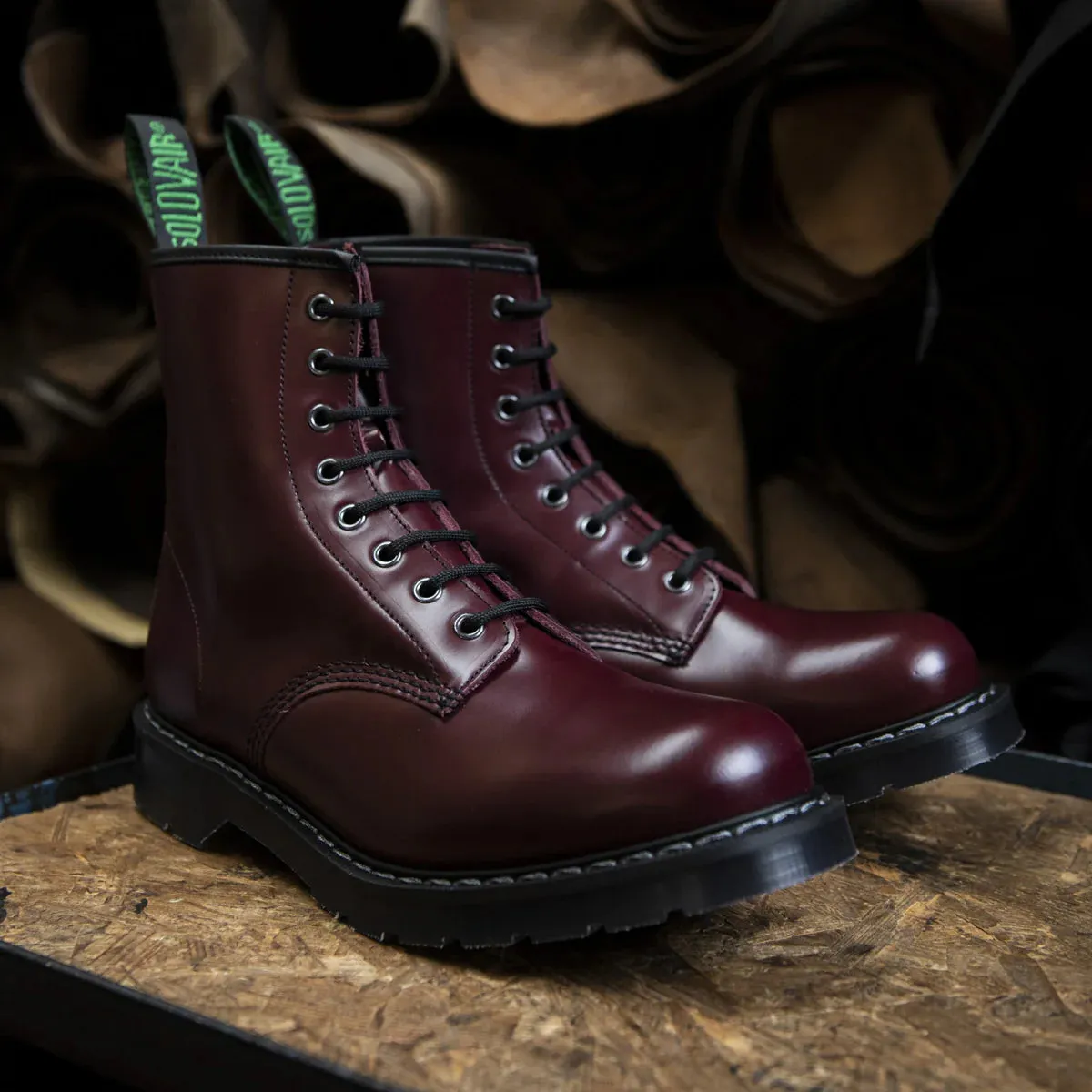 Derby Boot 8-Loch - Oxblood Hi-Shine