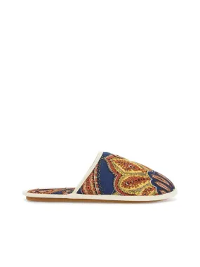 Floral Cotton Slide Slippers